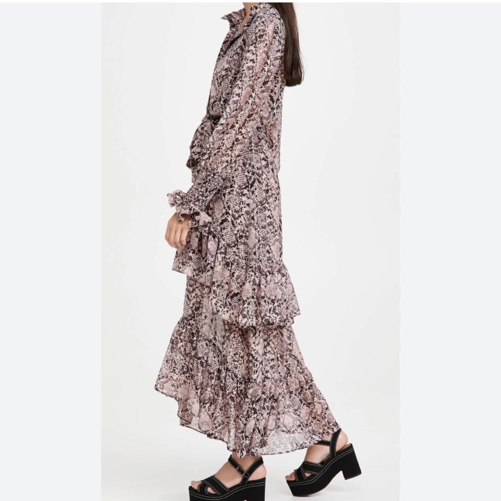 Misa Los Angeles Valentina Dress Pink Snakeskin - Picture 2 of 4